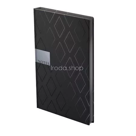 Jegyzetfüzet, A5, vonalas, 96 lap, TOPTIMER "Notes", fekete gyémánt