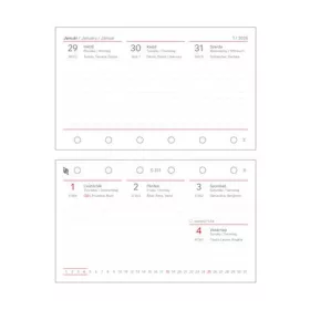   Kalendárium betét, tervező, heti, "S", SATURNUS, fehér 2026