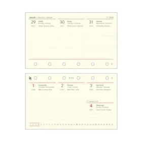   Kalendárium betét, tervező, heti, "S", SATURNUS, chamois 2026