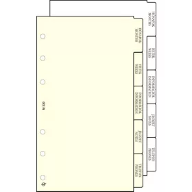   Kalendárium betét, elválasztólap, "S", SATURNUS, chamois