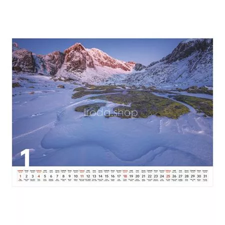 Naptár, fali, TOPTIMER, "Hegyek"