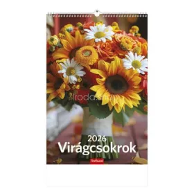 Naptár, fali, TOPTIMER "Virágcsokrok"