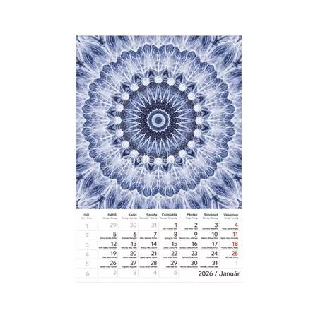Naptár, fali, TOPTIMER "Mandala"