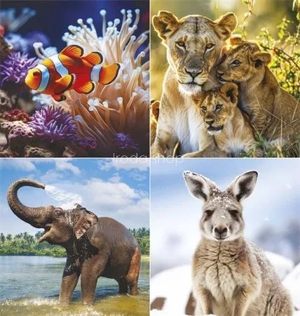 Naptár, fali, TOPTIMER "Vadállatok"