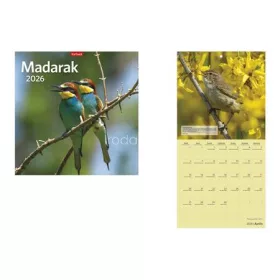 Naptár, fali, TOPTIMER "Madarak"