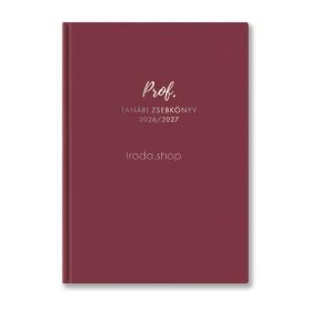   Tanári zsebkönyv, 2026/2027 tanév, A5, heti, TOPTIMER, málna