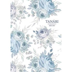   Tanári zsebkönyv, 2026/2027 tanév, A5, heti, TOPTIMER, "Kék virág"