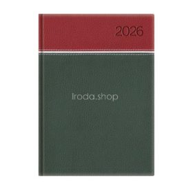   Naptár, tervező, B5, heti, TOPTIMER, "Young", bordó-fehér-zöld