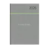 Naptár, tervező, A5, napi, TOPTIMER, "Young", szürke-zöld