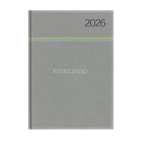   Naptár, tervező, A5, napi, TOPTIMER, "Young", szürke-zöld