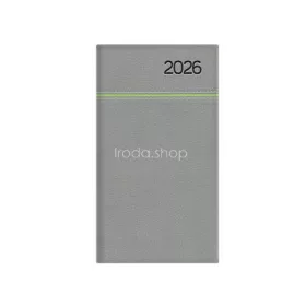   Zsebnaptár, álló elrendezésű, TOPTIMER, "Young", szürke-zöld