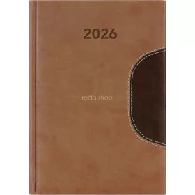   Naptár, tervező, A5, napi, DAYLINER "Memphis", barna-csokoládé