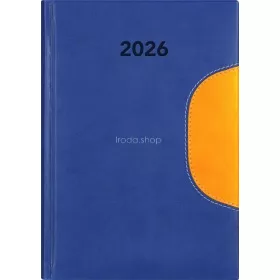   Naptár, tervező, A5, napi, DAYLINER "Memphis", kék-sárga