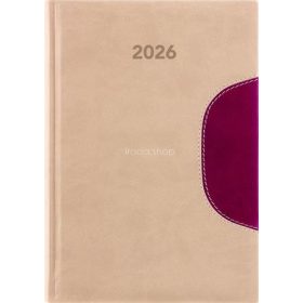   Naptár, tervező, B5, heti, DAYLINER "Memphis", bézs-padlizsán
