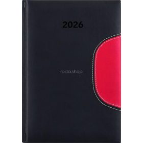   Naptár, tervező, B5, heti, DAYLINER "Memphis", fekete-piros