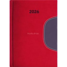   Naptár, tervező, B5, heti, DAYLINER "Memphis", piros-szürke