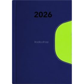   Naptár, tervező, B6, heti, DAYLINER "Memphis", kék-zöld