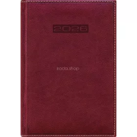   Naptár, tervező, A5, napi, DAYLINER, "Sherwood", barnásvörös