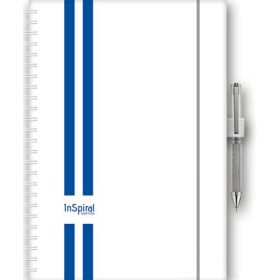   Naptár, tervező, A5, heti, DAYLINER, "InSpiral GT", fehér-kék