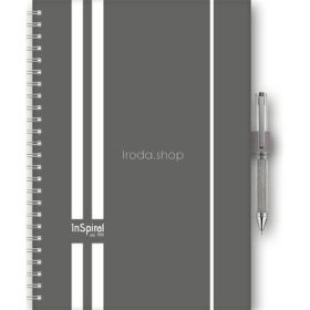   Naptár, tervező, A5, heti, DAYLINER, "InSpiral", szürke-fehér