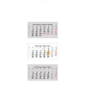   Naptár, speditőr, három hónapos, három tömbös, üres fejrész, DAYLINER