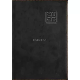   Naptár, tervező, A5, napi, DAYLINER "Square", fekete