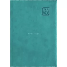  Naptár, tervező, A5, napi, DAYLINER "Square", türkiz