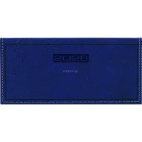   Zsebnaptár, fekvő elrendezésű, DAYLINER, "Sherwood", kék