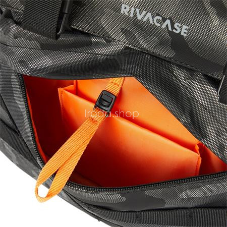 Notebook hátizsák, 15,6", rolltop, 15L, RIVACASE "7621 Sherwood", szürke-terepminta