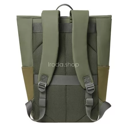 Notebook hátizsák, 14", 17L, rolltop, RIVACASE "Eden ECO 7826", olivazöld
