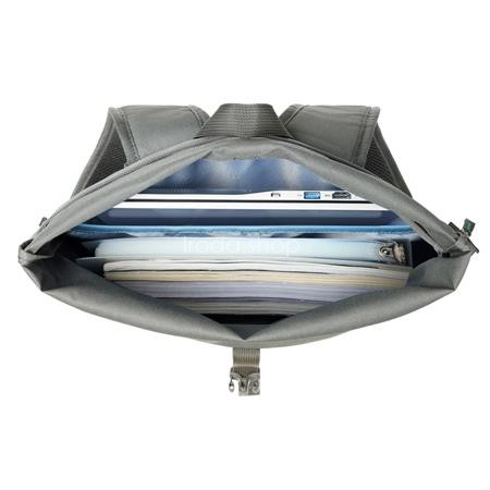 Notebook hátizsák, 15,6", rolltop, 15L, RIVACASE "Gremio ECO 5567", szürke