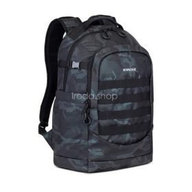   Notebook hátizsák, 15,6", 28L, RIVACASE "7631 Sherwood Navy Camo", fekete-terepminta