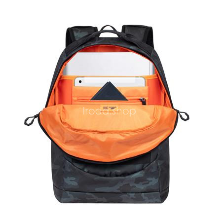 Notebook hátizsák, 15,6", 28L, RIVACASE "7631 Sherwood Navy Camo", fekete-terepminta