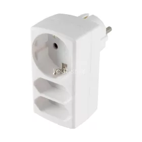   Home NV 131/WH hálózati elosztó, 3 aljzat, 2 EURO aljzat, 1 védőérintkezős aljzat (max. 3680W), fehér