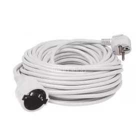   Home NV 2-3/WH/1,5 hosszabító, 3 m, H05VV-F 3G1,5 mm2 kábel, IP 20 kivitel, 250V~/16A/3680W, pipa alakú dugó és egyenes lengő aljzat, fehér színű