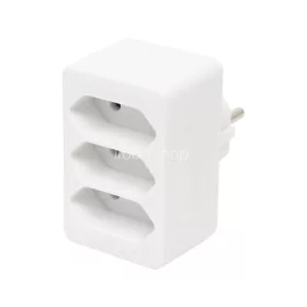   Home NV 23/WH hálózati elosztó, 3 EURO aljzat gyermekvédelemmel ellátva, max. 3 x 500 W, fehér