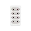 Home NV 24/WH hálózati elosztó, 4 EURO aljzat gyermekvédelemmel ellátva, max. 4 x 500 W, fehér