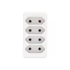 Home NV 24/WH hálózati elosztó, 4 EURO aljzat gyermekvédelemmel ellátva, max. 4 x 500 W, fehér