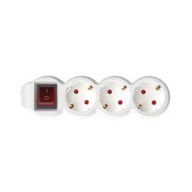   Home NV 3K/WH/1,5 hálózati elosztó, 1,5 m, H05VV-F 3G1,5 mm2 kábel, kétpólusú kapcsoló, IP20 kivitel, 3 védőérintkezős aljzat, max. 3500W, fehér