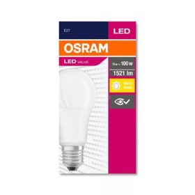   LED izzó, E27, gömb, A60, 13W, 1521lm, 2700K (MF), OSRAM "Value"