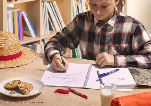 Rollertoll készlet, 0,35 mm, nyomógombos, PILOT "Frixion Ball"/"Frixion Ball Plus", 3különböző szín+One Piece matrica