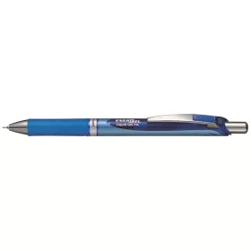   Zseléstoll, 0,25 mm, nyomógombos, PENTEL "EnerGel BLN75", kék