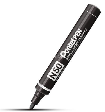 Alkoholos marker, 2 mm, kúpos, PENTEL "N50", fekete