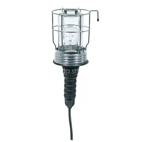   Home PL 20 szerelőlámpa, 60 W, E27, IP54, fém rács, gumi markolat, kettős szigetelés