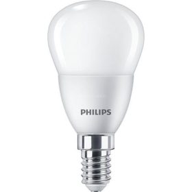   LED izzó, E14, kisgömb, P45, 5W, 470lm, 2700K, PHILIPS "CorePro"