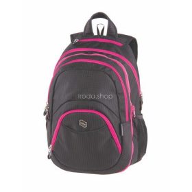   Hátizsák, 2in1, notebook tartóval és audió csatlakozóval, PULSE "Teens", pink-fekete