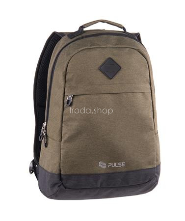 Hátizsák, notebook tartóval, PULSE "Bicolor Olive", zöld