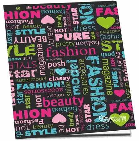 Füzet, tűzött, A5, kockás, 52 lap, PULSE "Girls"