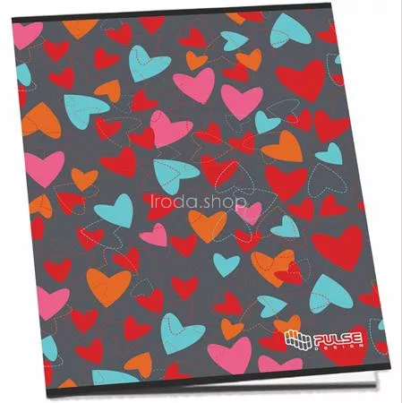 Füzet, tűzött, A5, kockás, 52 lap, PULSE "Girls"