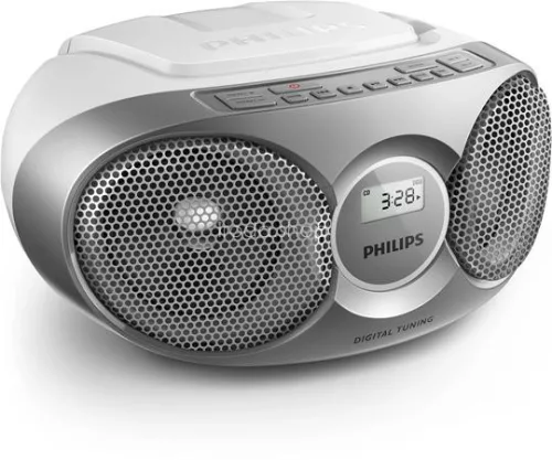 Rádió, CD-lejátszóval, PHILIPS "AZ215", ezüst